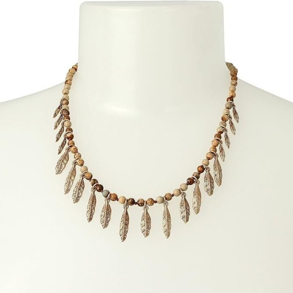 Robert Lee Morris Soho Shaky Leaf Jasper Necklace💖Valentine’s Gift under $25💖 - Picture 3 of 8